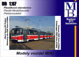 1:87 ČKD Tatra KT8D5 "DP Praha" villamos készlet (új T6 színek)