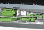 1:144 Deutsches U-Boot Type XXI belső térrel