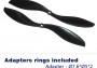 Karbon propeller pár multikopterekhez 10x4.5 (balkezes + jobbkezes)
