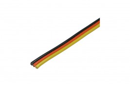 Szervokábel lapos Hitec (fekete, piros, sárga) PVC 22AWG