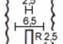 Profilmaró 6,5 / 2,5 mm