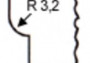 Rádiuszmaró R 3,2 mm