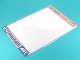 Tamiya műanyag lemez vastagsága 0,5 mm, B4, fehér (4 db)