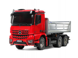 1:14 Mercedes-Benz Arocs 3348 6×4 billenőplatós teherautó, piros/ezüst (építőkészlet)