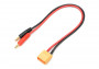 14 AWG töltőkábel XT90 csatlakozóval és 4 mm-es banándugóval a töltéshez