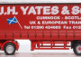 1:148 Scania T fülke, dobozos, függönyoldalas JH Yates & Sons
