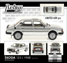1:43 Škoda 125 L (1988), export változat – ezüst