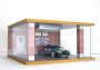 PN Racing Route66 1/28 méretarányú valósághű autógarázs 2 parkolóhellyel