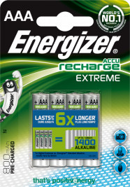 Energizer AAA 800mAh újratölthető elem EXTREME (4 db)