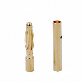 2 mm-es csatlakozó, aranyozott (1 pár)